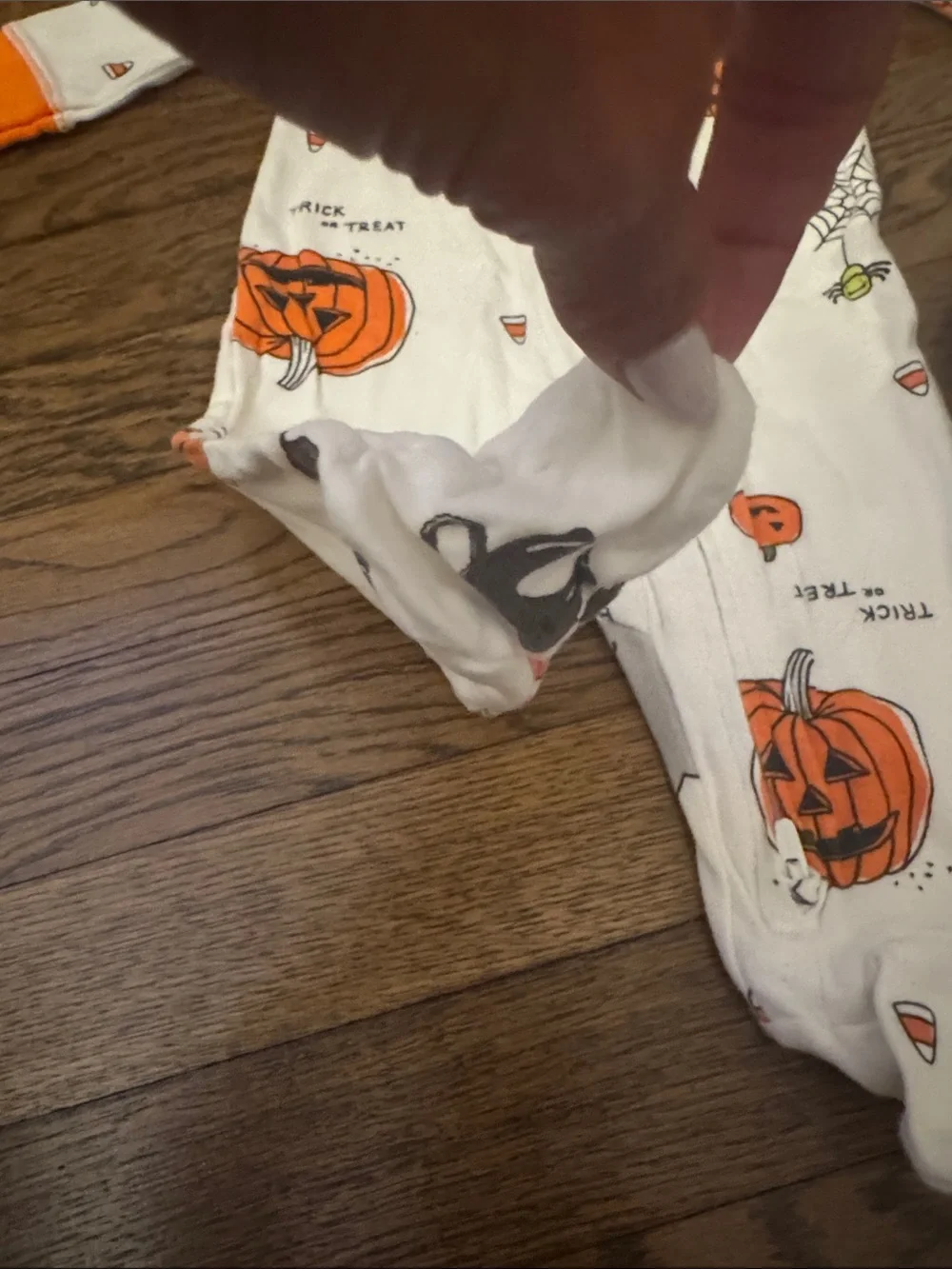 Halloween Pumpkin & Ghost Print Baby One-Piece onesie combo 3 month
